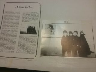 U2 Oct 1980 Uk/dutch Press Kit Review Nmint Rare Vtg Htf