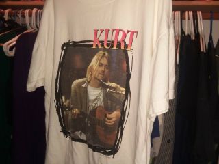 Nirvana " Kurt " Unplugged Dumb Tee Single Stitch 1995 Vintage Tee Xl
