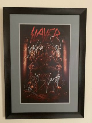 Signed - Professionally Framed Slayer Poster