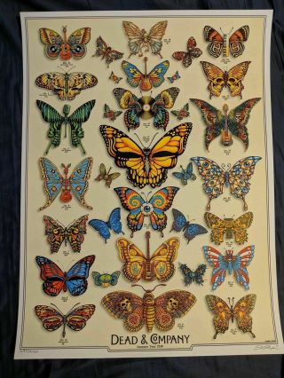 Dead And Company Summer Tour 2019 Vip Butterfly Poster Signed By Artist D&c & Co