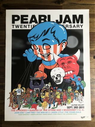 Pearl Jam Pj20 Concert Poster By Ames Bros.