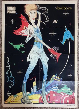 David Bowie Ziggy Stardust Poster 1972 Rare