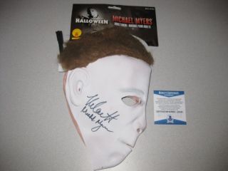 Nick Castle Inscribed " Michael Myers " Halloween Signed Adult Mask Beckett