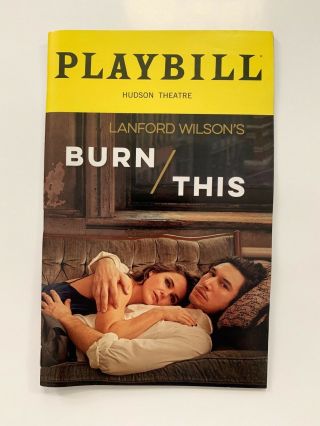 Playbill - Burn/this - Broadway (2019) - Keri Russell & Adam Driver -