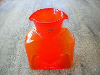 Blenko Glass Coral Water Bottle 384