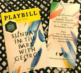 Jake Gyllenhaal - Sunday In The Park With George Historic 1st Perf Rare Playbill