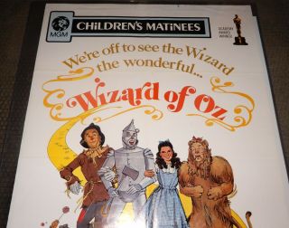 Vintage Authentic MGM 1972 WIZARD OF OZ Movie Poster - 27x41 - Judy Garland 2