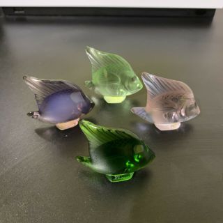 Lalique Crystal Fish Figurines (SET OF 4) 2