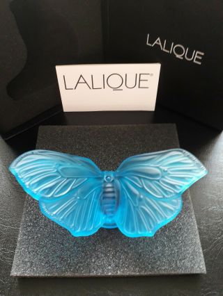 Lalique Crystal Blue Aurore Butterfly 10421000 Brand