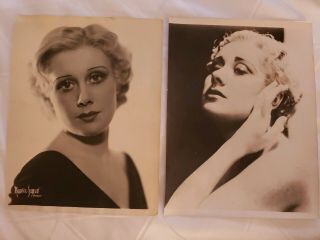 Two Vintage Photos Of Ina Benson Singer Vaudeville Performer 8×10 W/clipping.