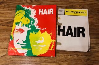 Vtg 70s Broadway Rock Musical Hair Playbill Souvenir Program Biltmore Theatre Ny