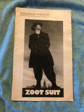 Zoot Suit Vintage 1978 Playbill Luis Valdez Musical Aquarius Theatre California