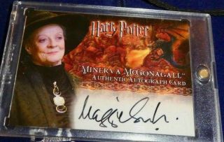 Maggie Smith Certified Autographed Card Minerva Mcgonagall Harry Potter
