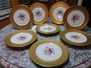 Vintage Selb Bavaria,  Heinrich And Co. ,  Set Of 11 Dinner Plates