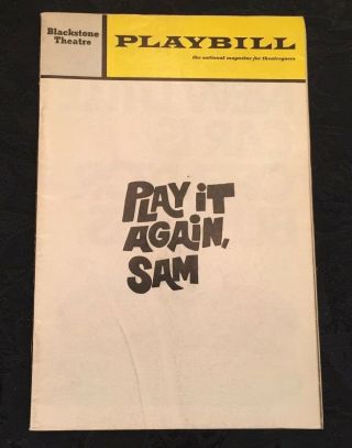 Playbill Play It Again,  Sam Red Buttons,  Deborah Deeble,  Blackstone Theatre,  1970