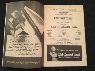 Playbill PLAY IT AGAIN,  SAM Red Buttons,  Deborah Deeble,  Blackstone Theatre,  1970 2