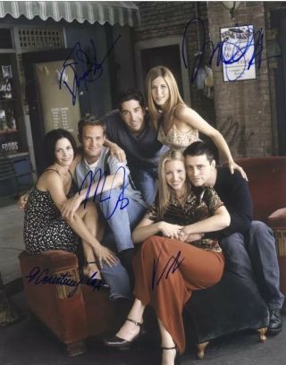Friends Cast Hand - Signed Autographs Tv Television Comedy Show Five Signatures