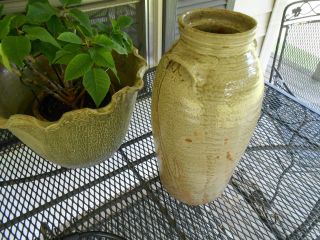 Antique Alabama Pottery Stoneware Southern Pottery Honey Pot Jar 25 " X 7 "