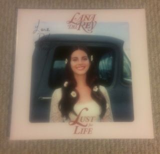 Lana Del Rey Signed Lust For Life Vinyl Lp Rare Signed Cover,  Record