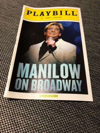 Manilow On Broadway January 2013 Broadway Playbill Opening Night