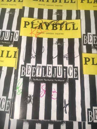Beetlejuice Signed July 2019 Playbill Broadway,  Kerry Butler,  Rob Mclure