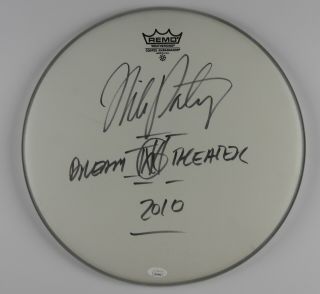 Dream Theater Mike Portnoy Jsa Autograph Signed Drum Head