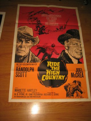 Ride The High Country 1sh Movie Poster