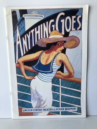Anything Goes Broadway 1989 Revival Souvenir Program Patti Lupone Lincoln Center