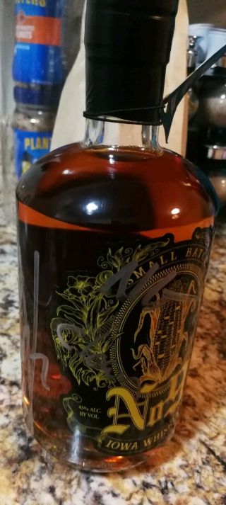 Slipknot Autographed No 9 Iowa Whiskey Bottle Signed By 3 Members