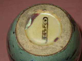 Fulper Pottery Arts & Crafts 3 Handle Bullet Vase Matte Green Blended Glaze 12