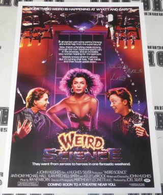 Kelly Lebrock Signed 24x36 Weird Science Movie Poster Psa/dna Autograph Lisa