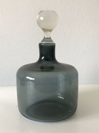 Vintage Blenko Glass Decanter - Signed - Mid Century Modern Vase Perfect