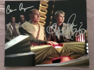 Stargate Sg - 1 Autographed Photo Carmen Argenziano And Amanda Tapping