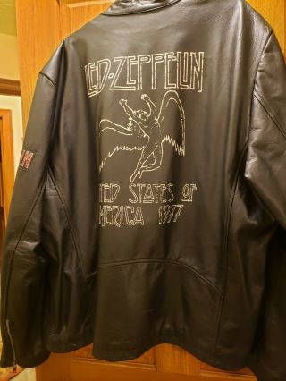 Wilson Leather Led - Zeppelin Us Tour 1977 Jacket Size Xxl