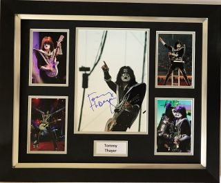 Tommy Thayer Hand Signed Autograph Framed Photo Display Kiss.