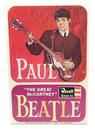 Vintage 1964 Revell Beatles Paul Mccartney Model Kit 1350:150 W/sealed Parts