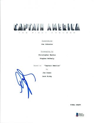 Sebastian Stan Signed Autograph Captain America The First Avenger Script Bas
