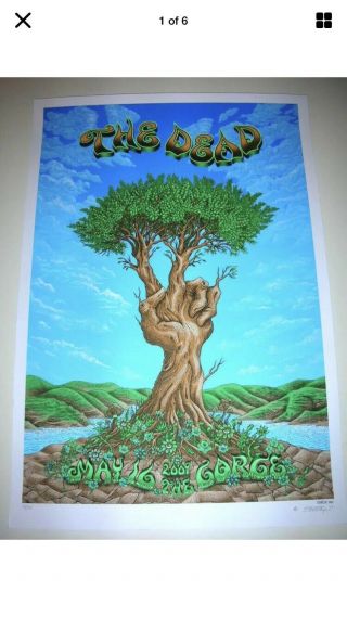 Signed Emek The Dead 2009 Gorge Silkscreen Poster 56/395 Dead And Co Not Ticket