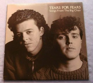 Tears For Fears Autographed Songs From The Big Chair Lp Signed By Curt & Roland
