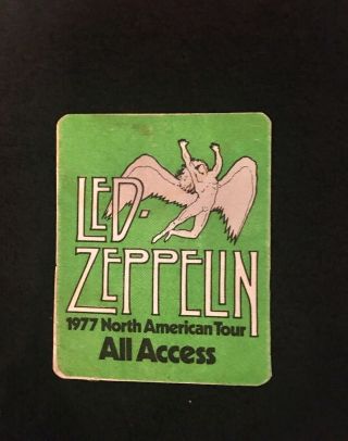Led Zeppelin - 1977 North American Tour Crew Backstage Pass