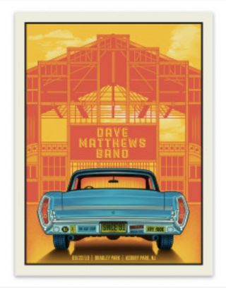 Dave Matthews Band Asbury Park,  Nj Show Poster 09/22/19