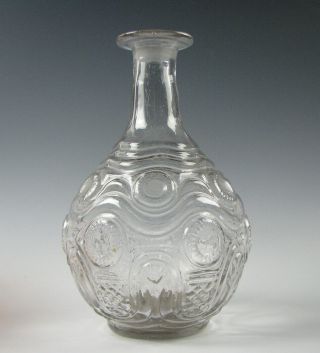 Blown Three Mold BTM American Flint Glass Decanter 19th Century GV - 15 2