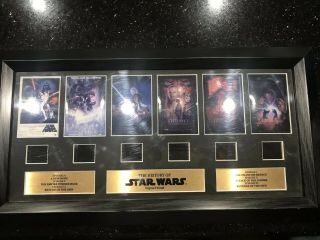 Rare Framed The History Of Star Wars Movie Film Cellls With