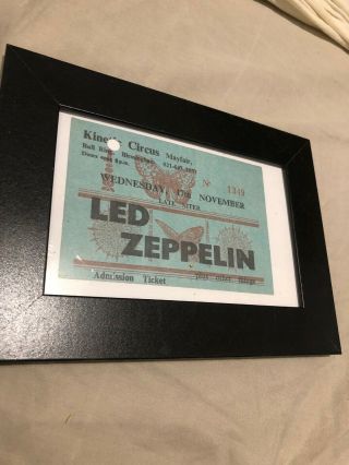 Led Zeppelin Rare Concert Ticket Complete Kinetic Circus Birmingham 1971 No 1349