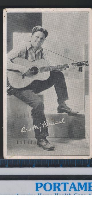 Postcard Bradley Kincaid With Guitar,  Lady Betty Whole Wheat Bread Promo