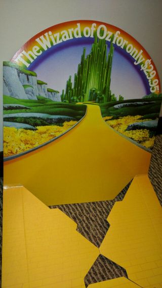 Wizard Of Oz Mgm Official 1985 Vhs 3d Promotional Counter Store Display Rare Htf