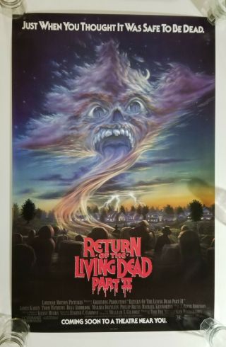 Vintage 1988 Return Of The Living Dead Part 2 Movie Poster Rolled Horror