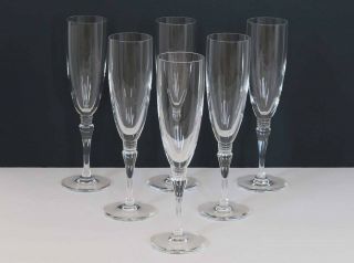 Saint - Louis Crystal Glass Set Of 6 Grand Lieu Champagne Flutes St.  Louis France