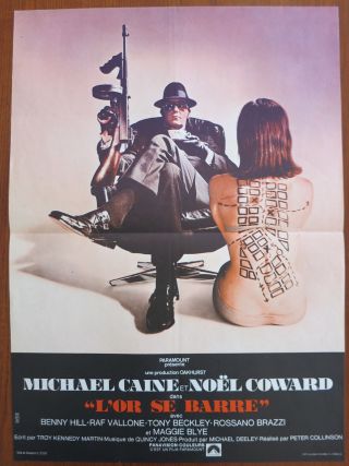 The Italian Job (1969) Rare French Movie Poster Michael Caine
