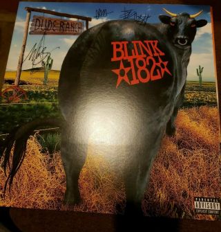 Dude Ranch Blink 182 Vinyl Record Album Signed By Mark,  Travis,  And Matt